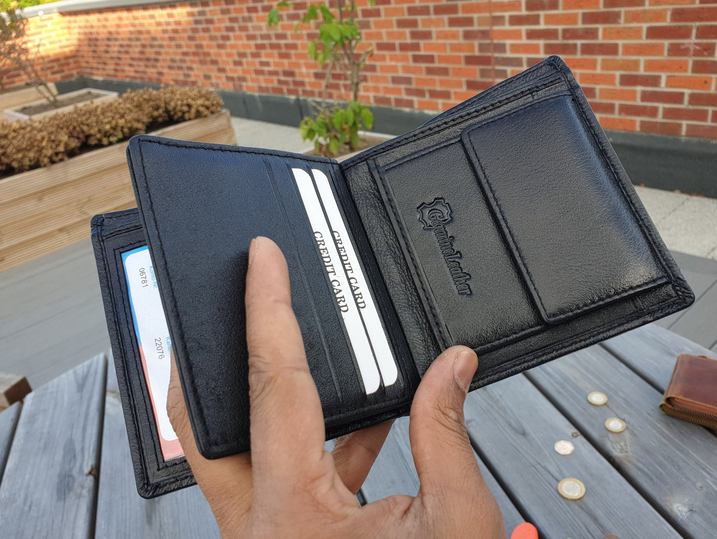 Black Handmade in Best Leather Men's Girl's Leather Wallet, Coin Wallet Book shape Hand Crafted Wallet for Men and Women, Best Gift Bagged