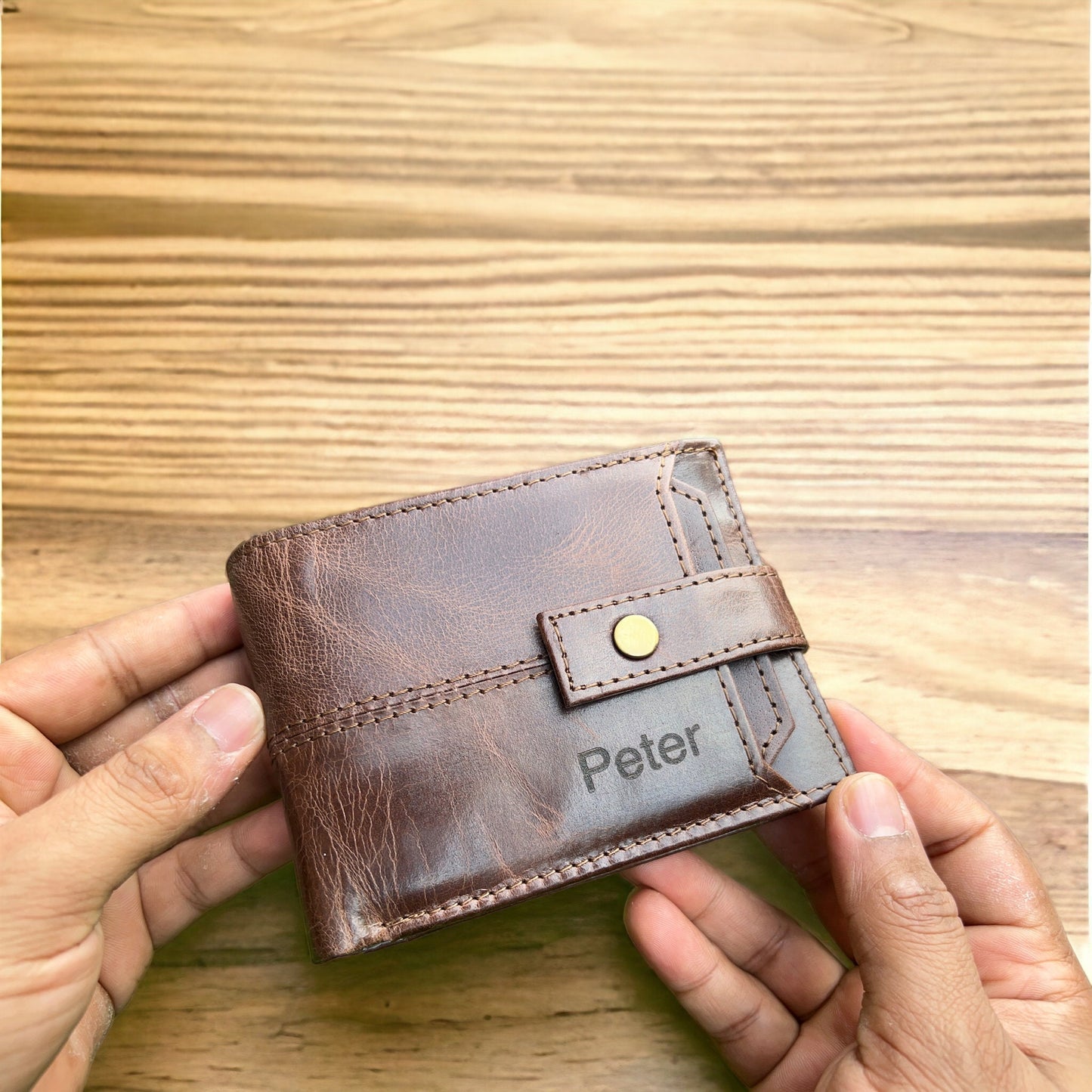 Personalised Gift for Him | RFID Handmade Real Leather Men's Wallet | Anniversary, Birthday, Groomsmen Gift | Christmas Gift | Gift For Dad