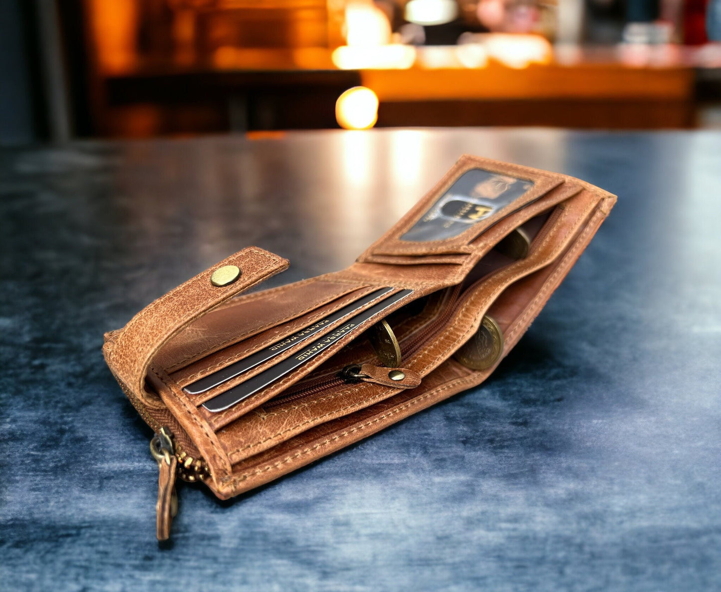 Personalised Leather Wallet For Men | Engrave Name, Initials, Logo , Message on Wallet | Custom Personalized Gift | Christmas Gift For Him