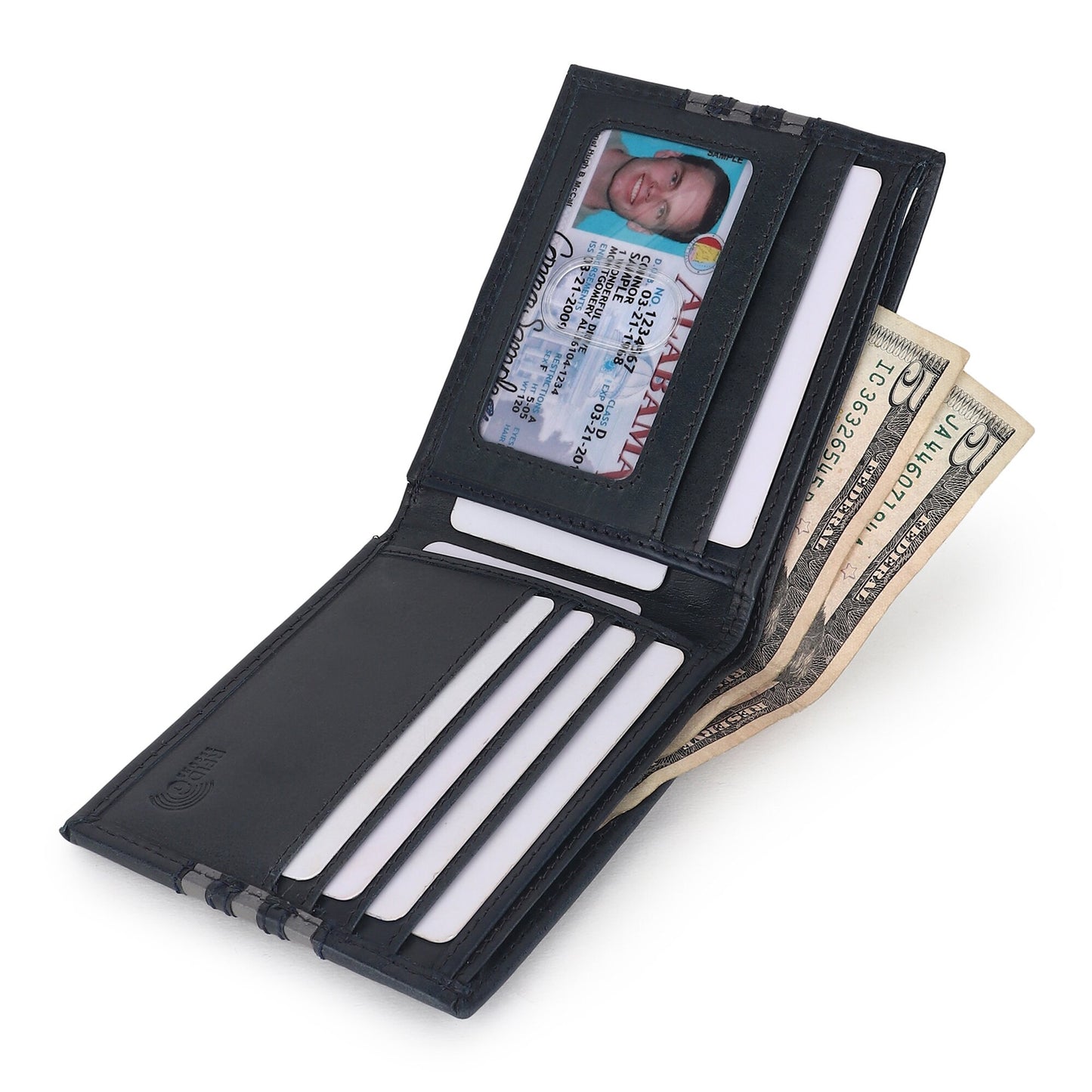 Personalized Leather Wallet for Men | Custom Engraved Gift for Men | RFID Safe Leather Wallet | Birthday, Anniversary, Christmas Gift