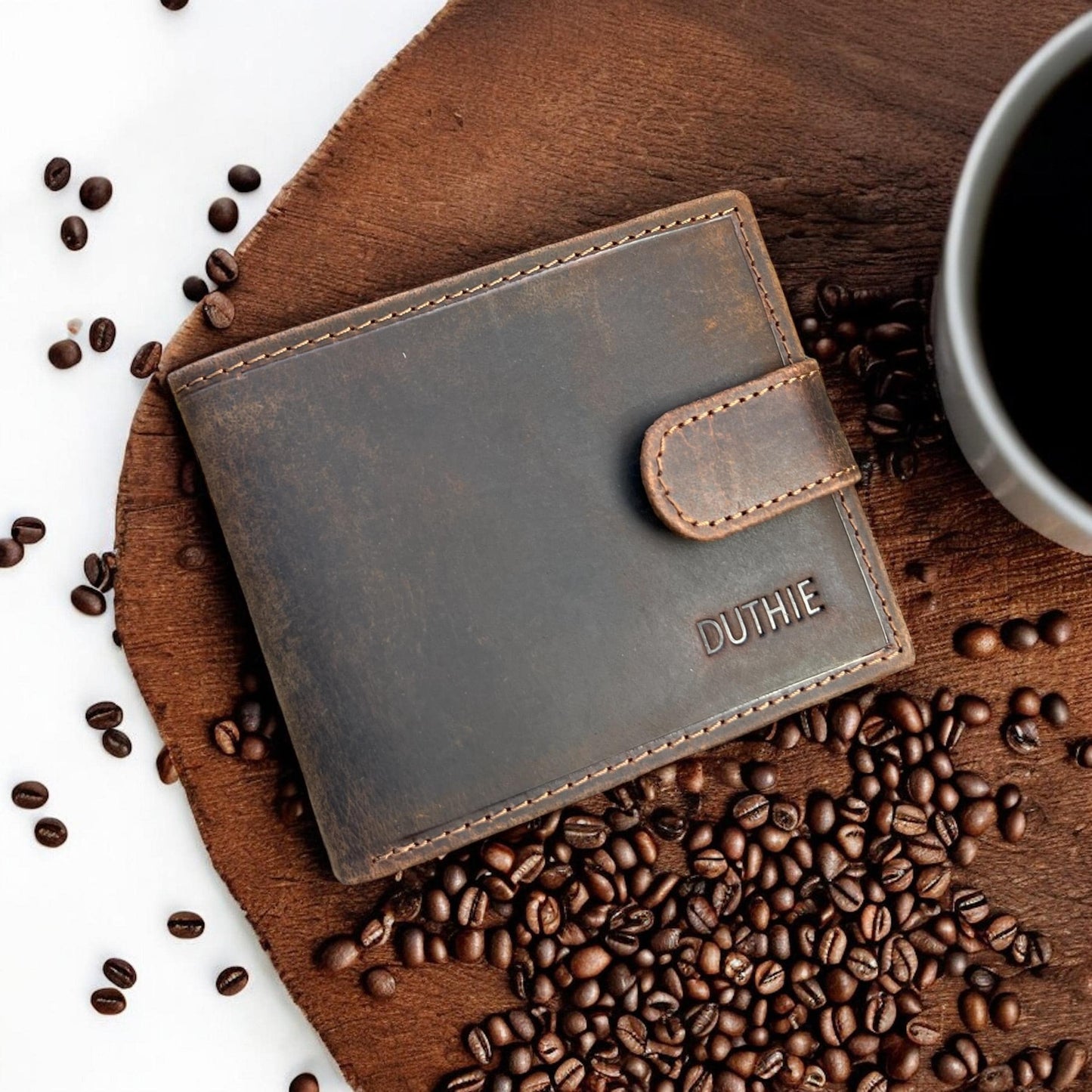 Personalised Leather Wallet for Men – Premium Quality Christmas Gift for Him, Boxed