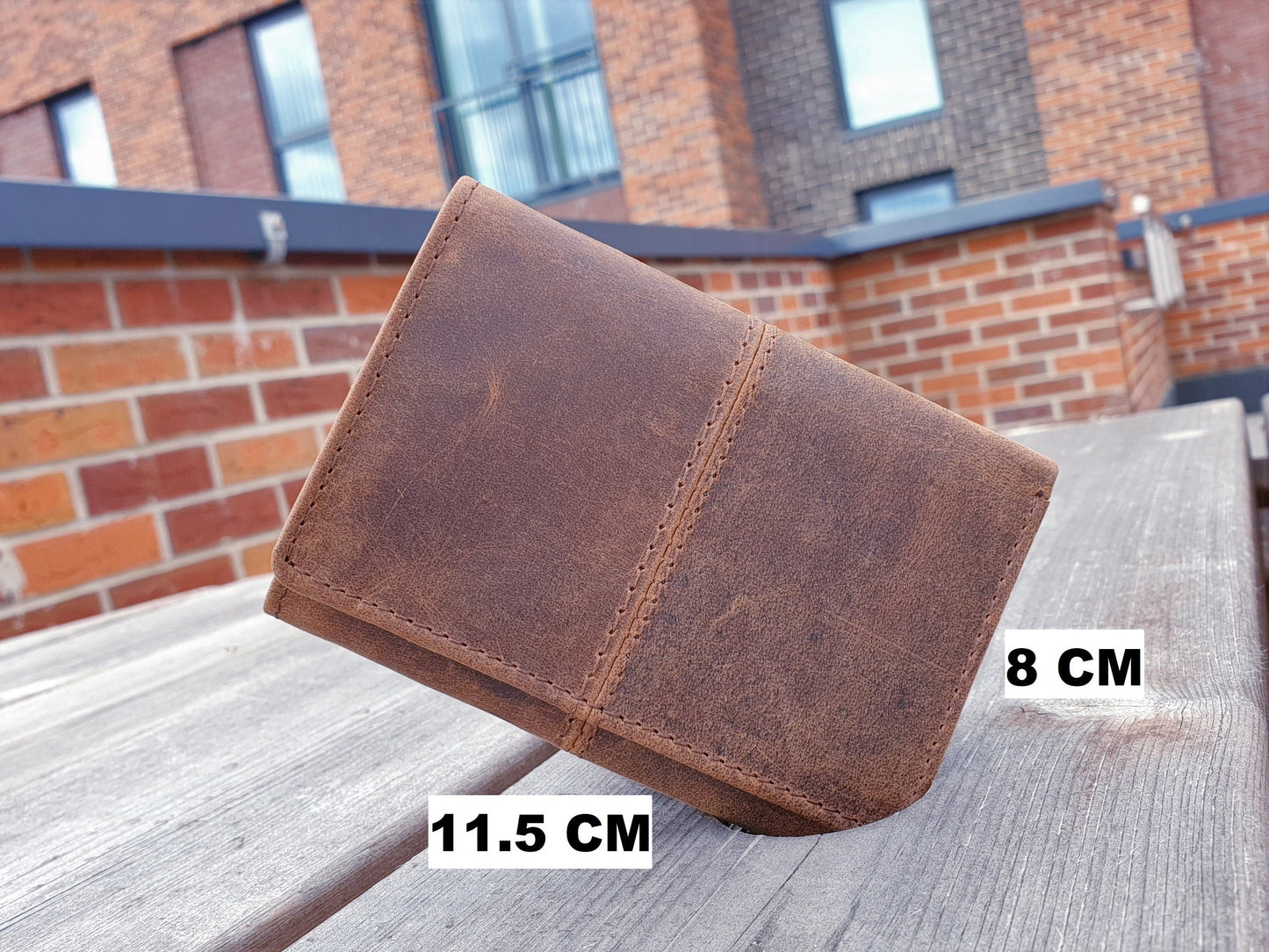 Personalised Tri fold Leather Wallet, RFID Safe Mens Slim Wallet, Handmade Groomsmen, Anniversary, Birthday, Father’s Day, Christmas Gift