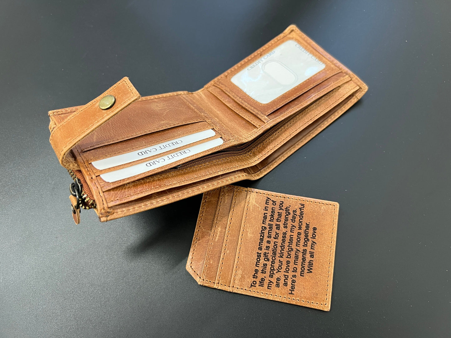 Handmade Personalised Leather Wallet For Men | Birthday, Anniversary, Christmas Gift For Him | Gift For Dad | Free Handmade Gift Bag