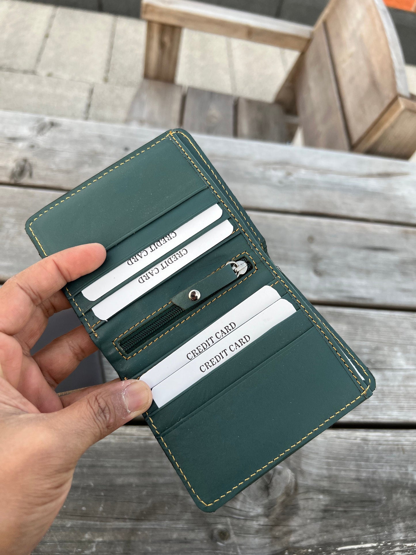 Multocolor Leather Handmade Wallet for Men Women, Genuine Leather Men's Wallet Super Slim Ultra Thin Unisex Wallet