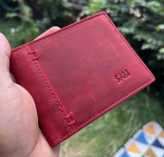 Handmade Real Leather Wallet For Men | RFID Safe B-ifold Wallet | Personalised Gift For Him | Birthday, Christmas, Anniversary Gift | Boxed