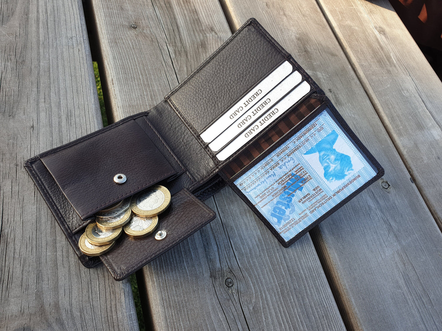 Brown Crocodile Immitate 100% Real Leather Wallet for Men | Men's Slim Coin Pocket Wallet | Premium Gif Packed | Worldwide Free Delivery