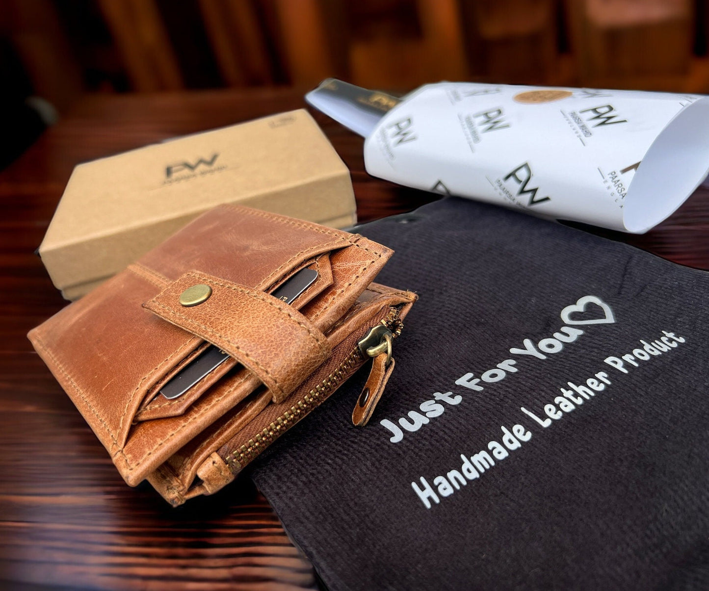 Personalised Leather Wallet For Men | Engrave Name, Initials, Logo , Message on Wallet | Custom Personalized Gift | Christmas Gift For Him