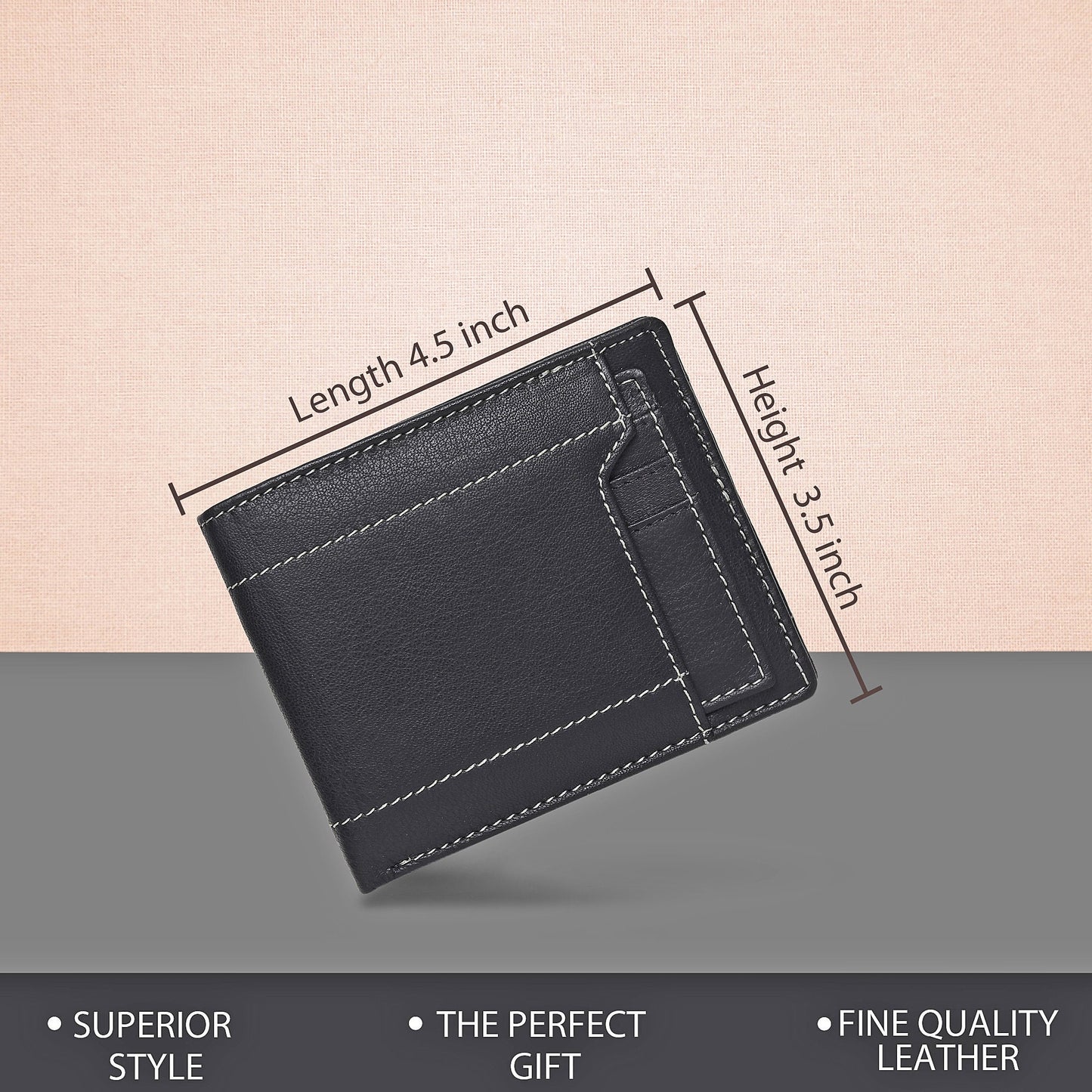 Handmade Stitched Real Leather Wallet | Soft Leather Wallet | Personalised with Name or Initials Perfect Gift Wallet | Gift Boxed