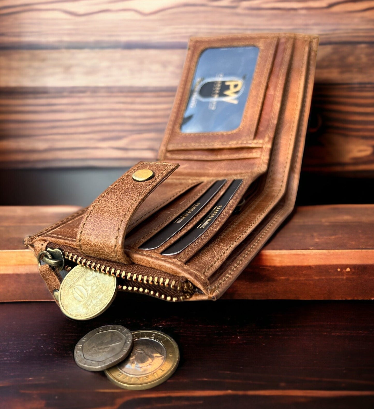 Personalised Leather Wallet For Men | Engrave Name, Initials, Logo , Message on Wallet | Custom Personalized Gift | Christmas Gift For Him