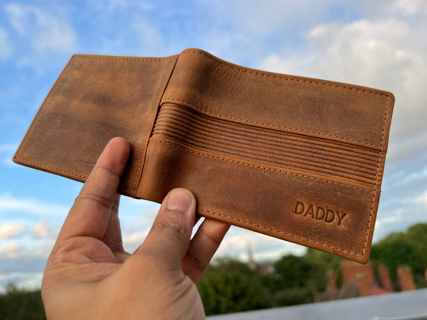 Handmade Personalised Full Grain Leather Wallet for Men | Birthday, Anniversary, Groomsmen Gift for Him | Gift For Dad | Christmas Gift