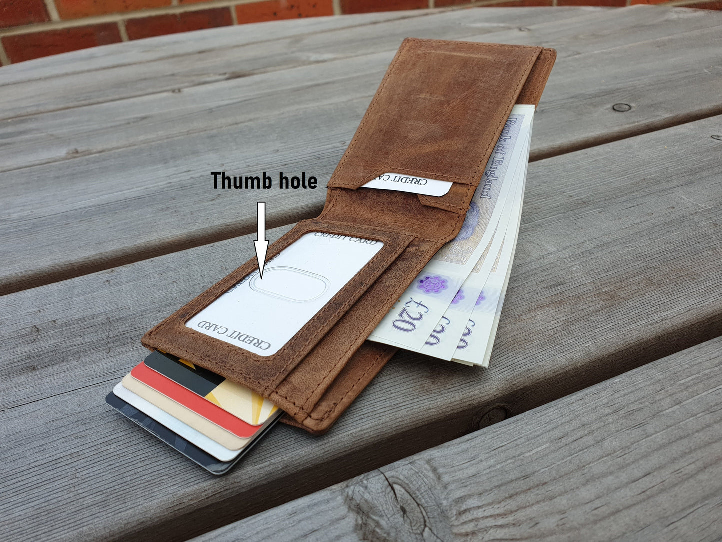 Handmade Real Leather Wallet | Slim Credit Card Cash Wallet | Engrave Name or Initials |Perfect Gift