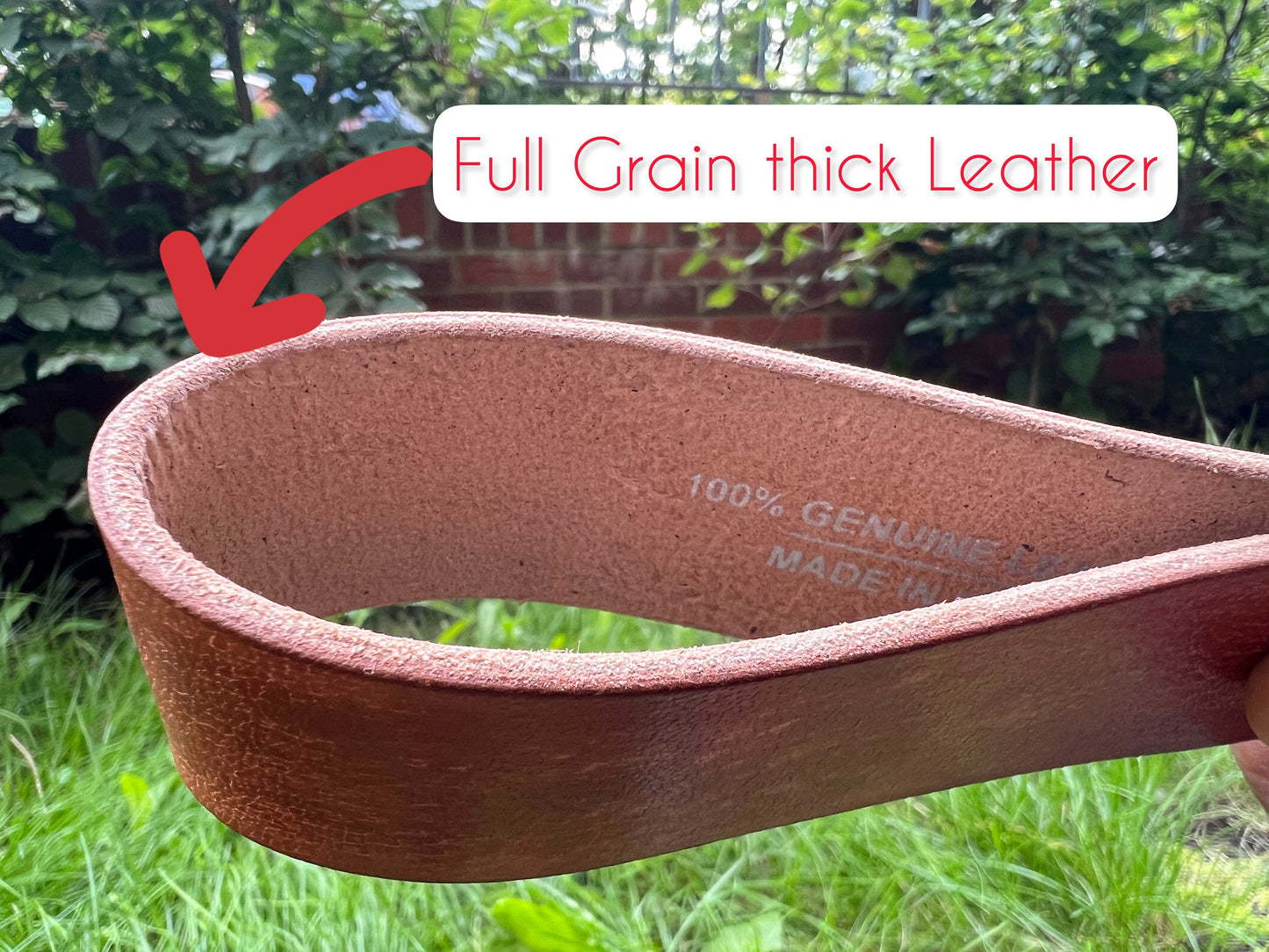 Personalised Men's Belt Full Grain Leather Belt for Men | 3mm Thick 38 MM Wide Anniversary Birthday Groomsmen Christmas Gift | Gift For Dad