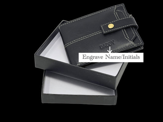 Handmade Personalised Gift | Real Leather Wallet For Men & Women | Engraved Perfect for Gift | Birthday, Anniversary, Groomsmen Gift