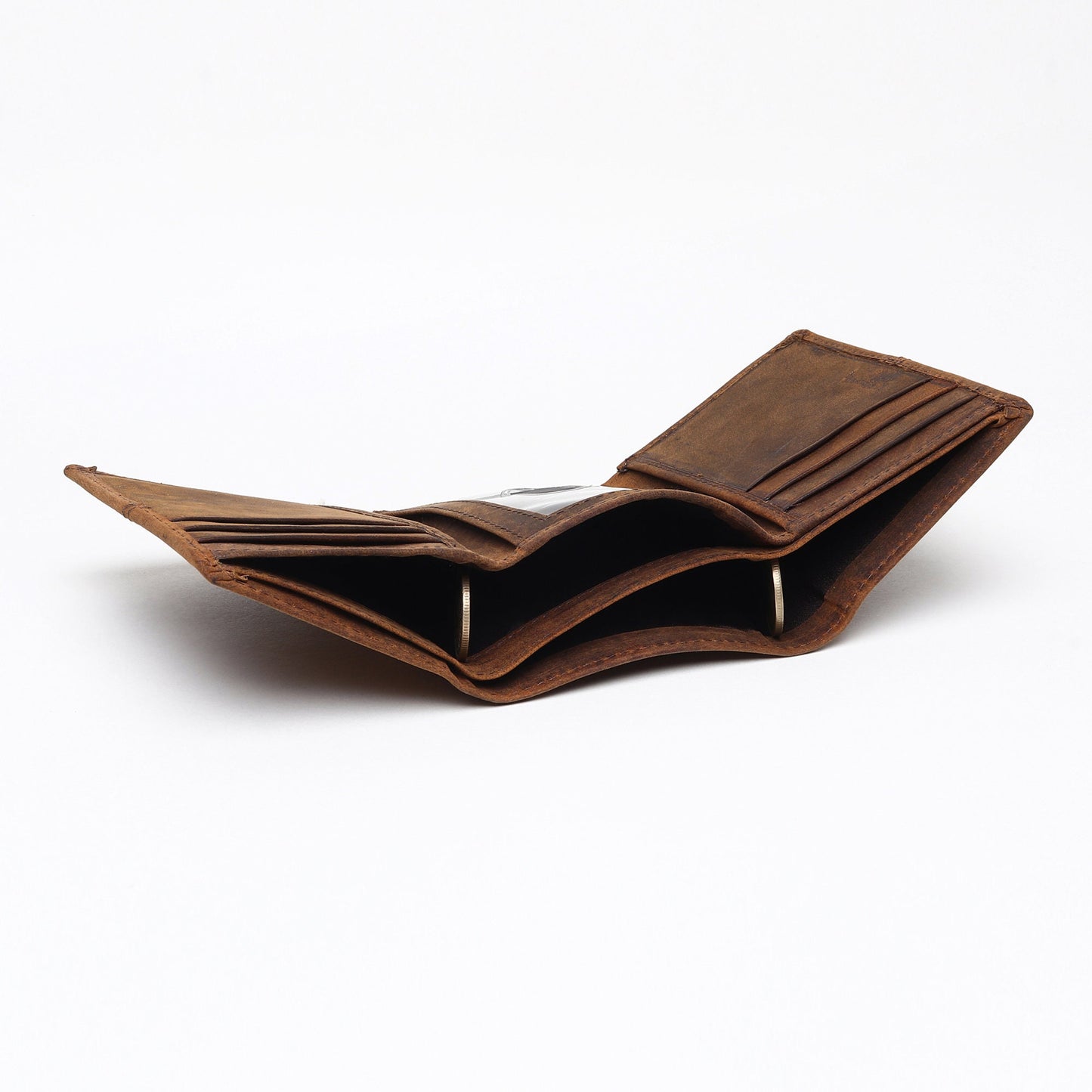 Personalised Men's Wallet | Real Leather Wallet For Men | Trifold Aged Leather Wallet | Anniversary Gift, Father's Day Gift | Christmas Gift