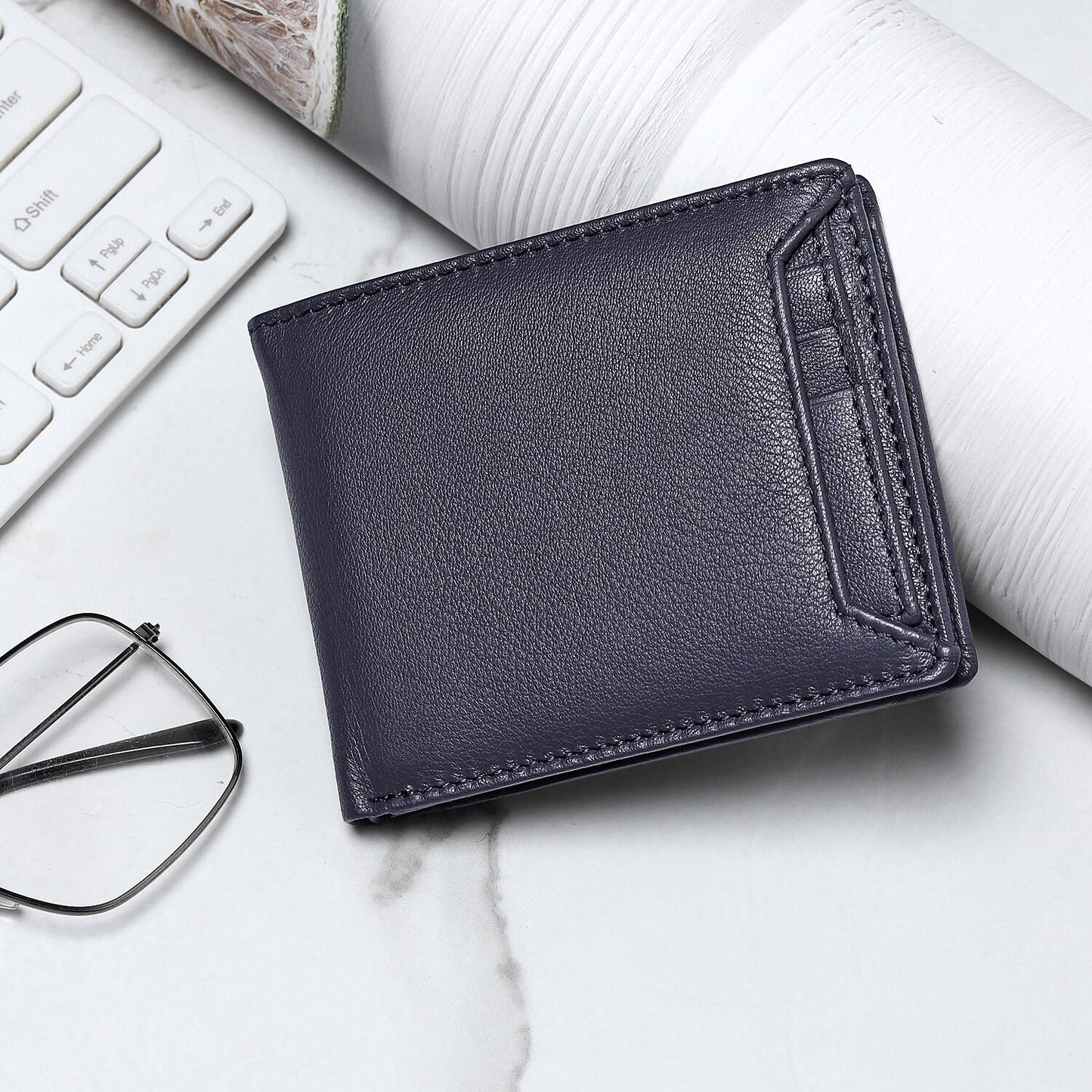 Personalized Soft Leather Men's Wallet | Custom Engraved Real Leather Wallet For Men | Christmas, Birthday, Anniversary Gift For Men