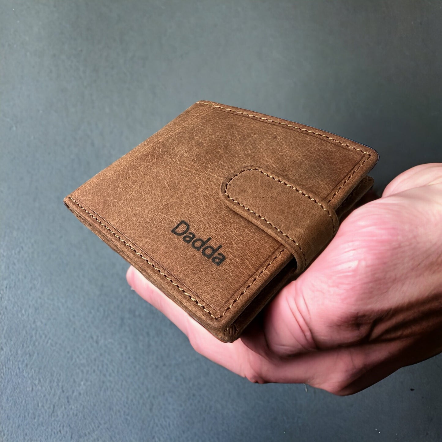 Personalised Gift Men Wallet | Men's Leather Wallet | Custom Personalized Real Leather Wallet, Christmas, Birthday, Anniversary Gift for Dad