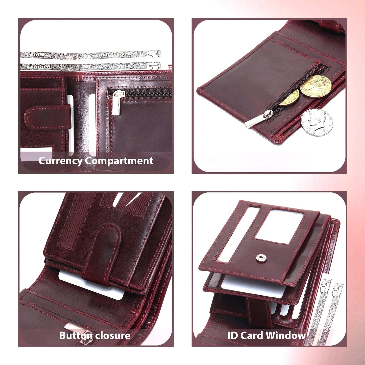 Personalised Handmade Top Quality Real Leather Wallet For Men | Perfect for Fathers Day, Anniversary, Birthday, Groomsmen, Christmas Gift