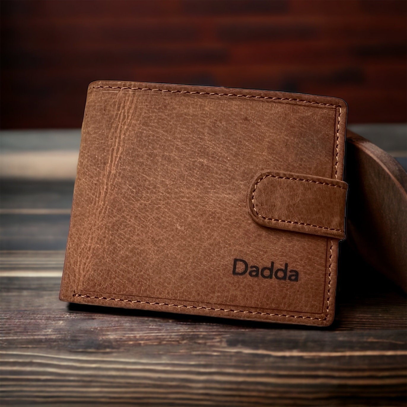 Personalised Gift Men Wallet | Men's Leather Wallet | Custom Personalized Real Leather Wallet, Christmas, Birthday, Anniversary Gift for Dad