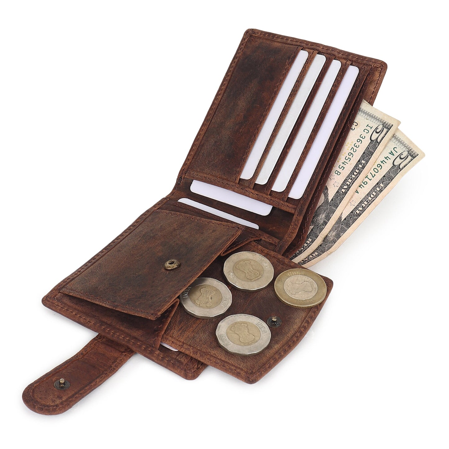 Personalised Gift Men Wallet | Men's Leather Wallet | Custom Personalized Real Leather Wallet, Christmas, Birthday, Anniversary Gift for Dad