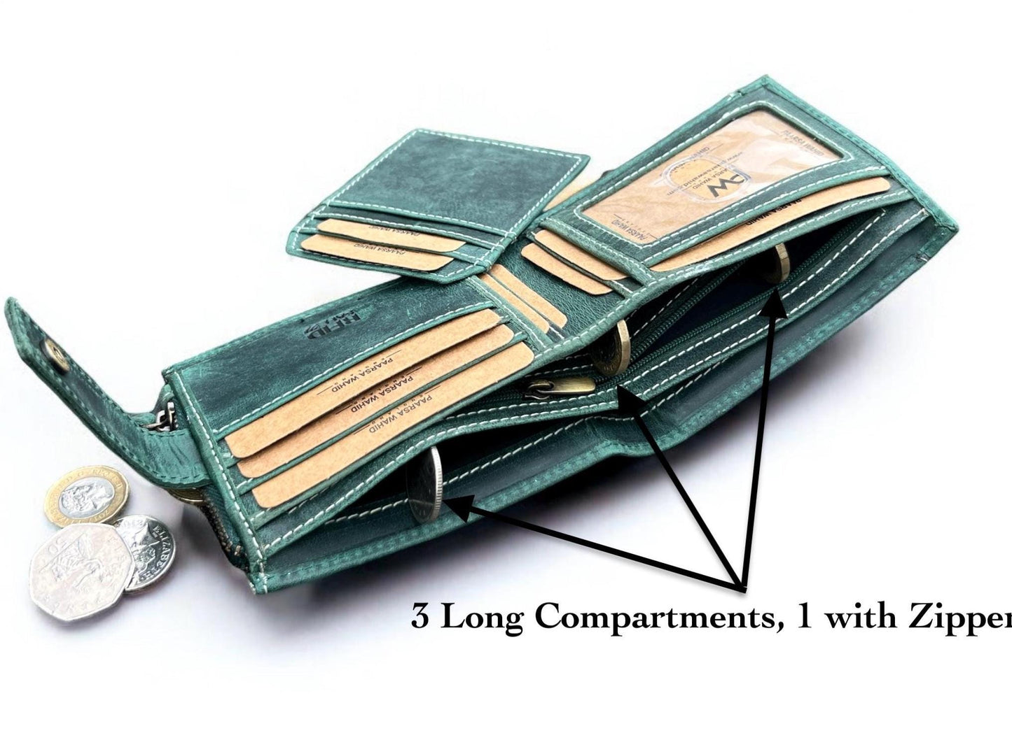 Personalised Handmade Leather Wallet, RFID Safe 100% Real Leather Wallet, Hustler Unique Wallet, Anniversary, Birthday Gift, Gift For Him