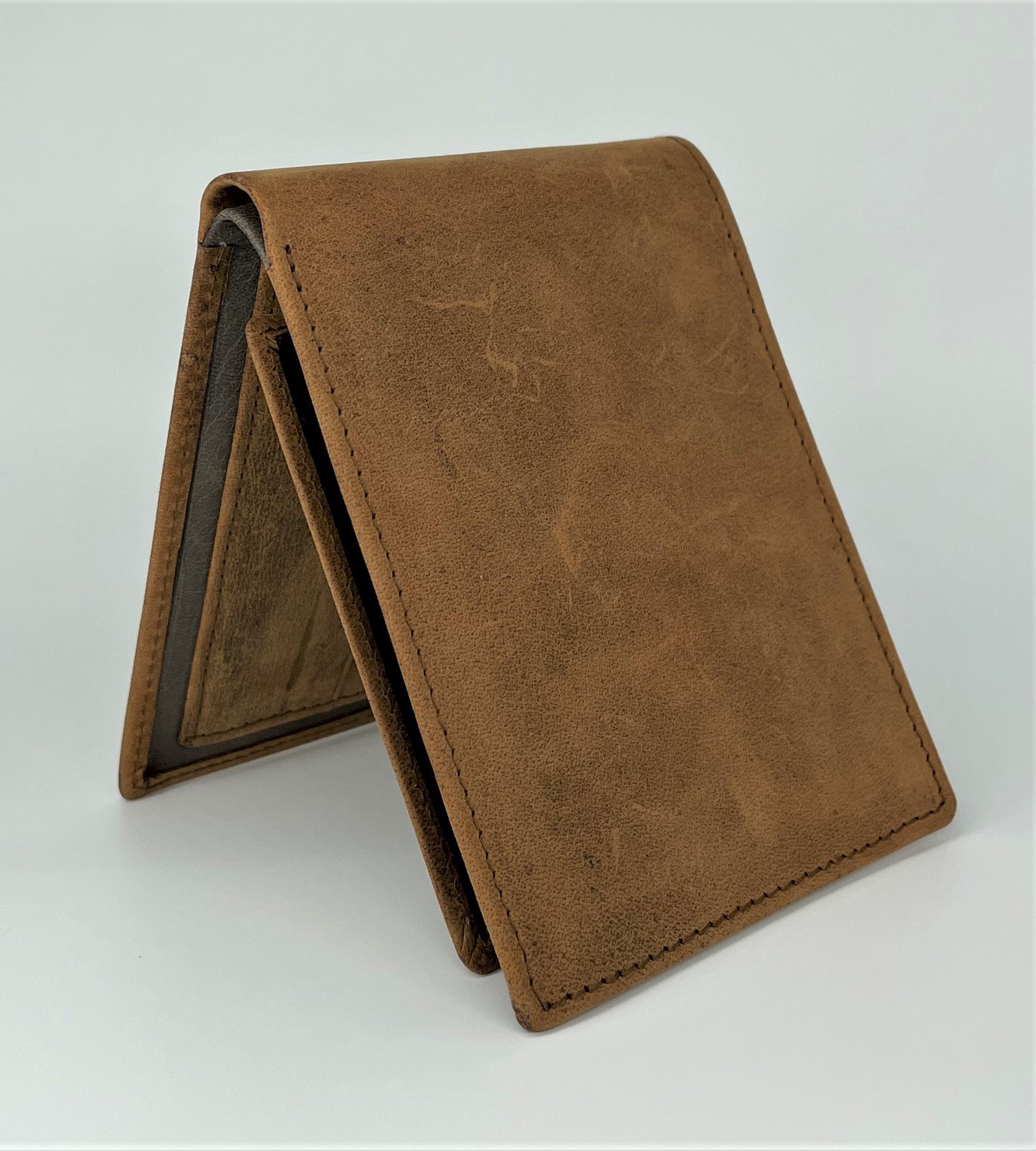 Personalised RFID Protected Leather Wallet | Super Slim Real Leather Handmade Mens Wallet | Gift For Dad | Anniversary Gift