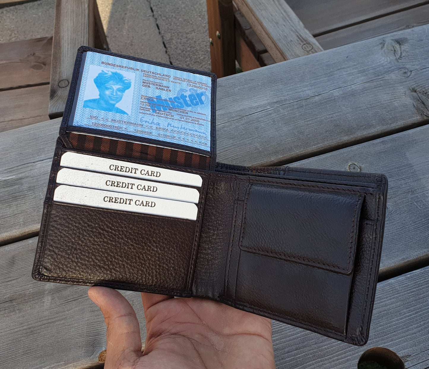 Brown Crocodile Immitate 100% Real Leather Wallet for Men | Men's Slim Coin Pocket Wallet | Premium Gif Packed | Worldwide Free Delivery