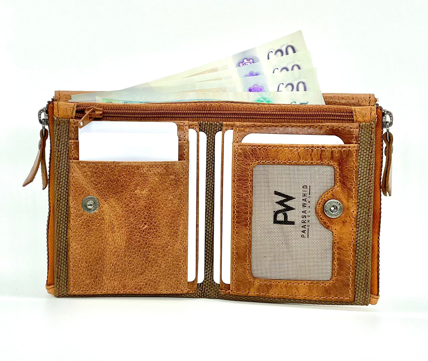 Handmade Pure Leather Wallet For men's and Women, Handcrafted Best Design 3 Zipper Wallet, Best Wallet For Gift, Free Gift Wrap Available