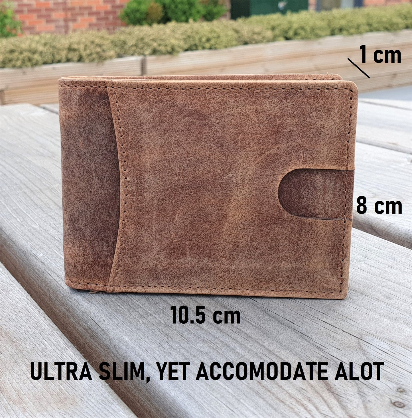 Handmade Real Leather Wallet | Slim Credit Card Cash Wallet | Engrave Name or Initials |Perfect Gift