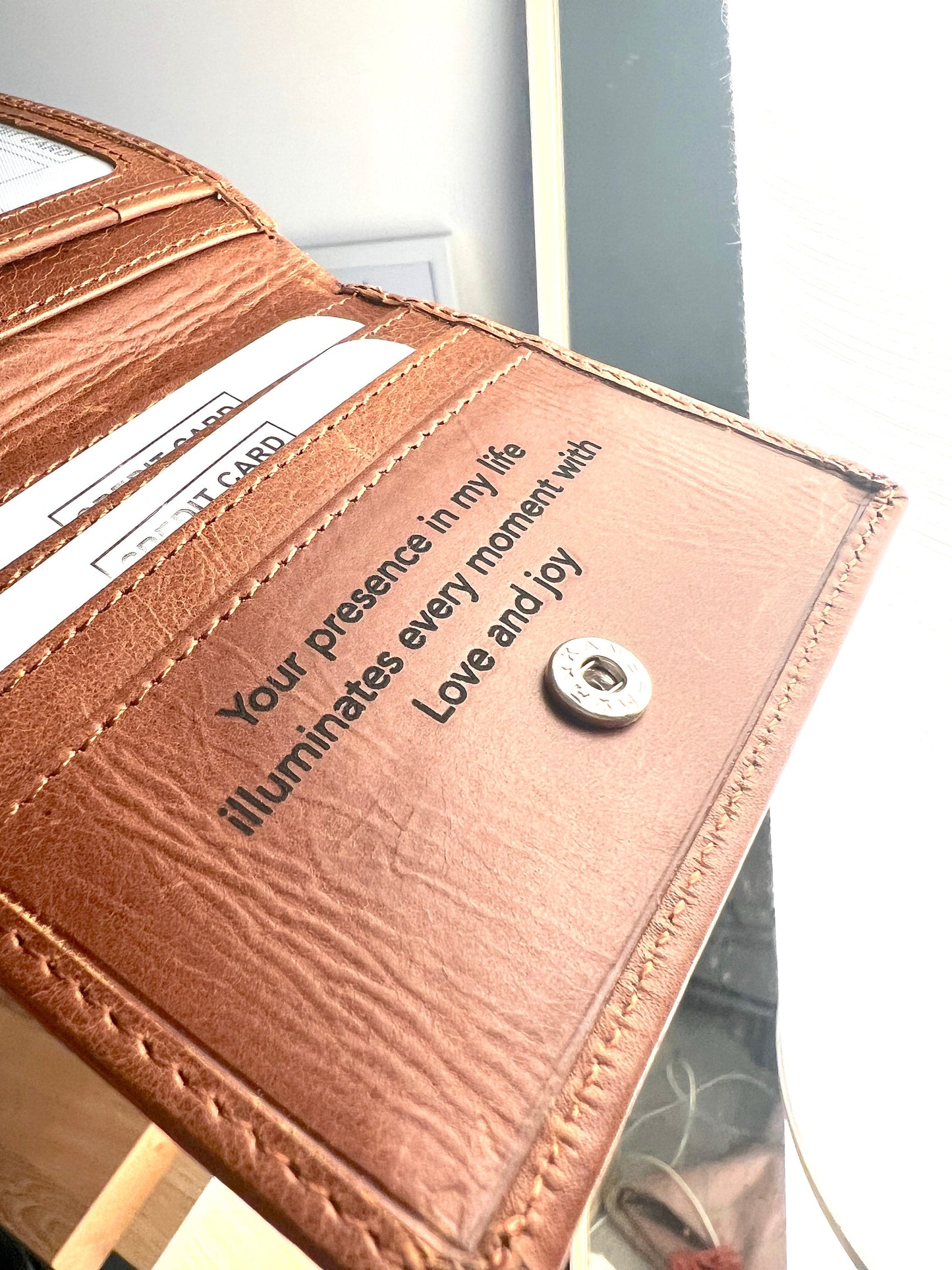 Personalised Leather Wallet For Girls Women, Custom Engraved Cute Mini Coin Purse, The Practical Wallet | Christmas, Birthday Gift For Her