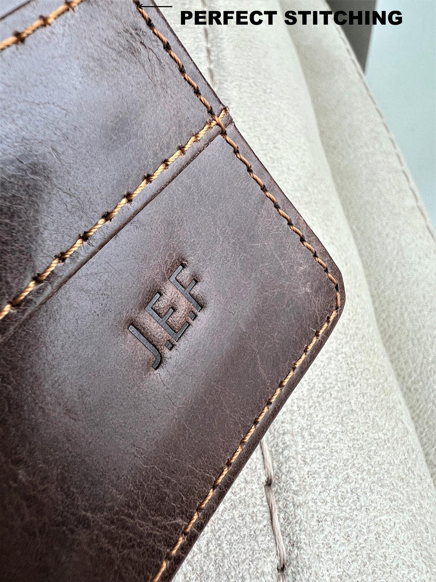 Personalised Men's Wallet | RFID Safe Real Leather Round Zipper Wallet | Unisex Anniversary, Christmas, Birthday Gift, Unique Design Wallet