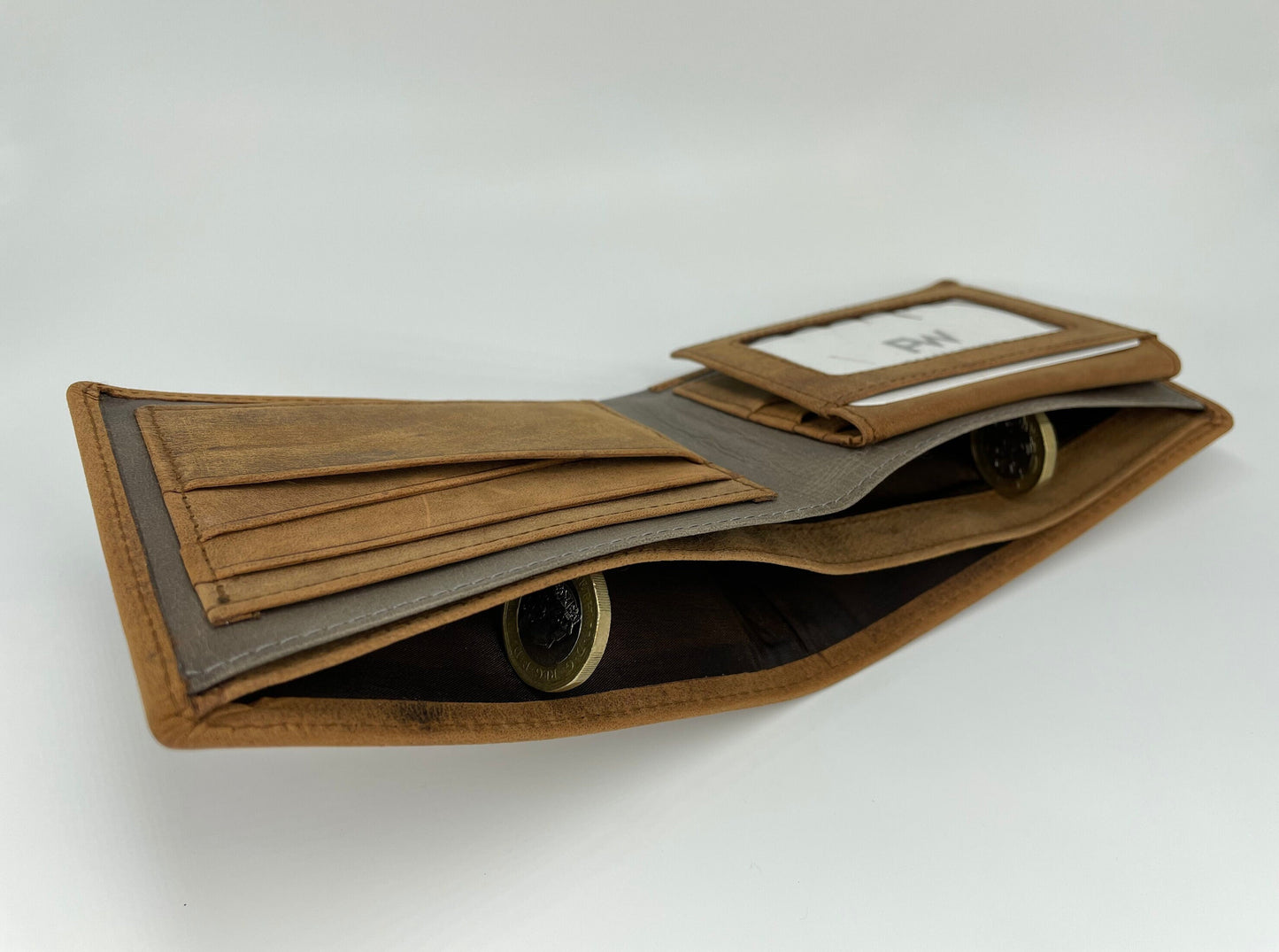 Personalised RFID Protected Leather Wallet | Super Slim Real Leather Handmade Mens Wallet | Gift For Dad | Anniversary Gift