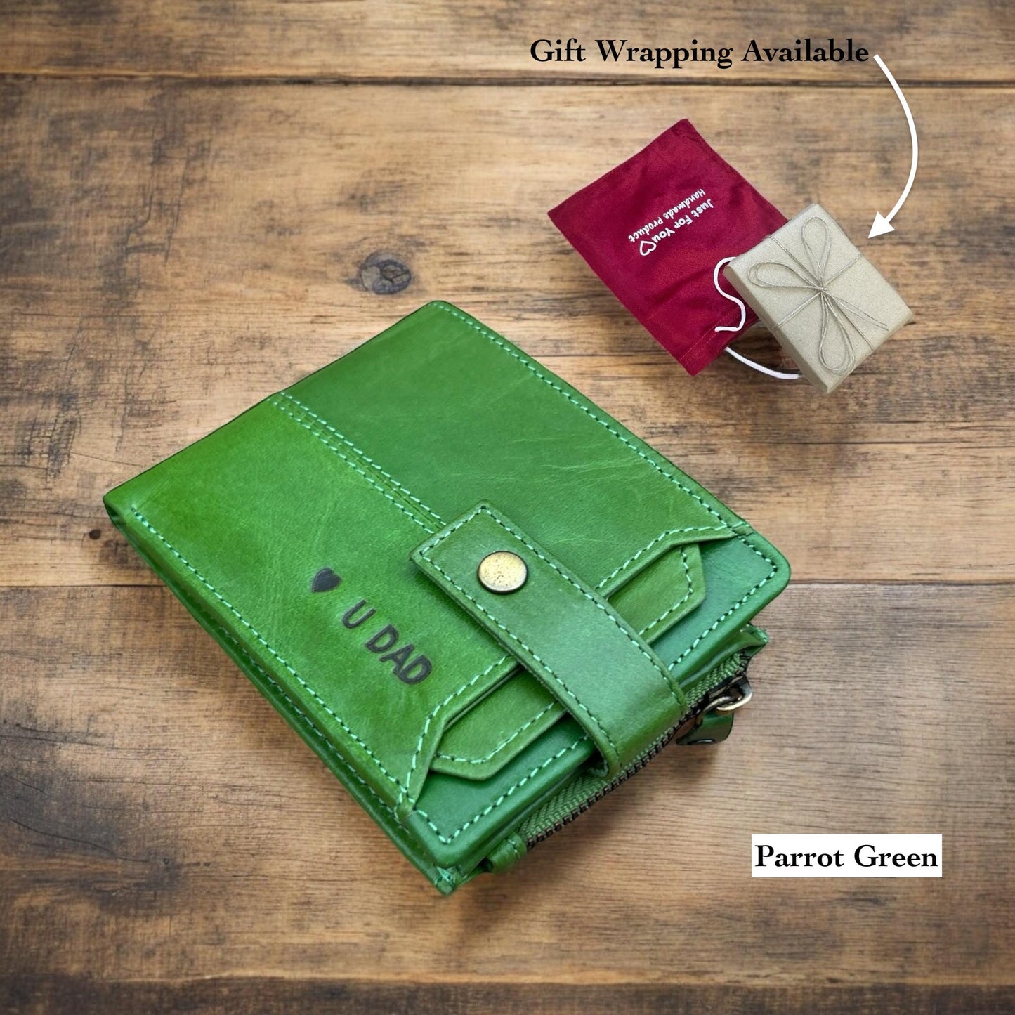 Personalised Handmade Leather Wallet, RFID Safe 100% Real Leather Wallet, Hustler Unique Wallet, Anniversary, Birthday Gift, Gift For Him