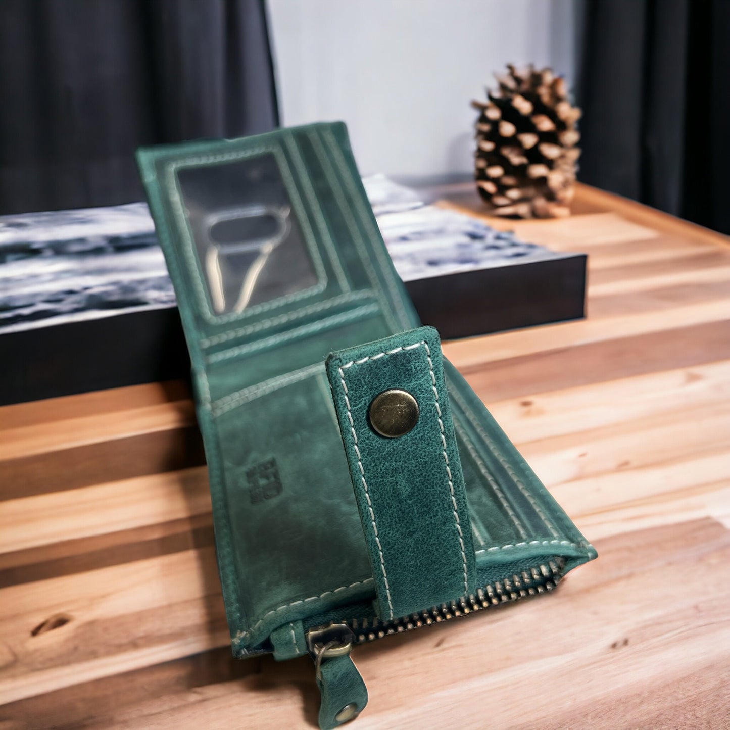 Personalised Real Leather Wallet, RFID Men's Women’s Genuine Leather Zipper Wallet,  Unique Design Best Quality, Birthday Christmas Gift