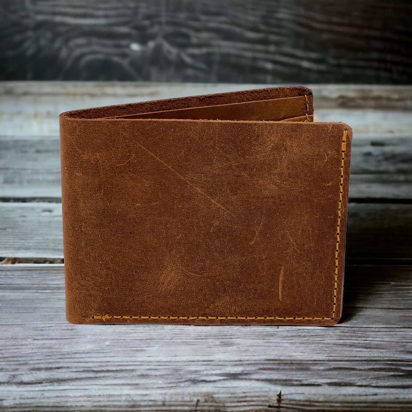 Personalised Men's Wallet | Super Slim Custom Personalized Real Leather Mens Wallet | Christmas, Birthday, Anniversary, Groomsmen Gift Boxed