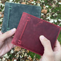 Handmade Full Grain Leather Wallet For Men and Women | Military Green, Ox Blood Red Compact Wallet | Perfect For Gift