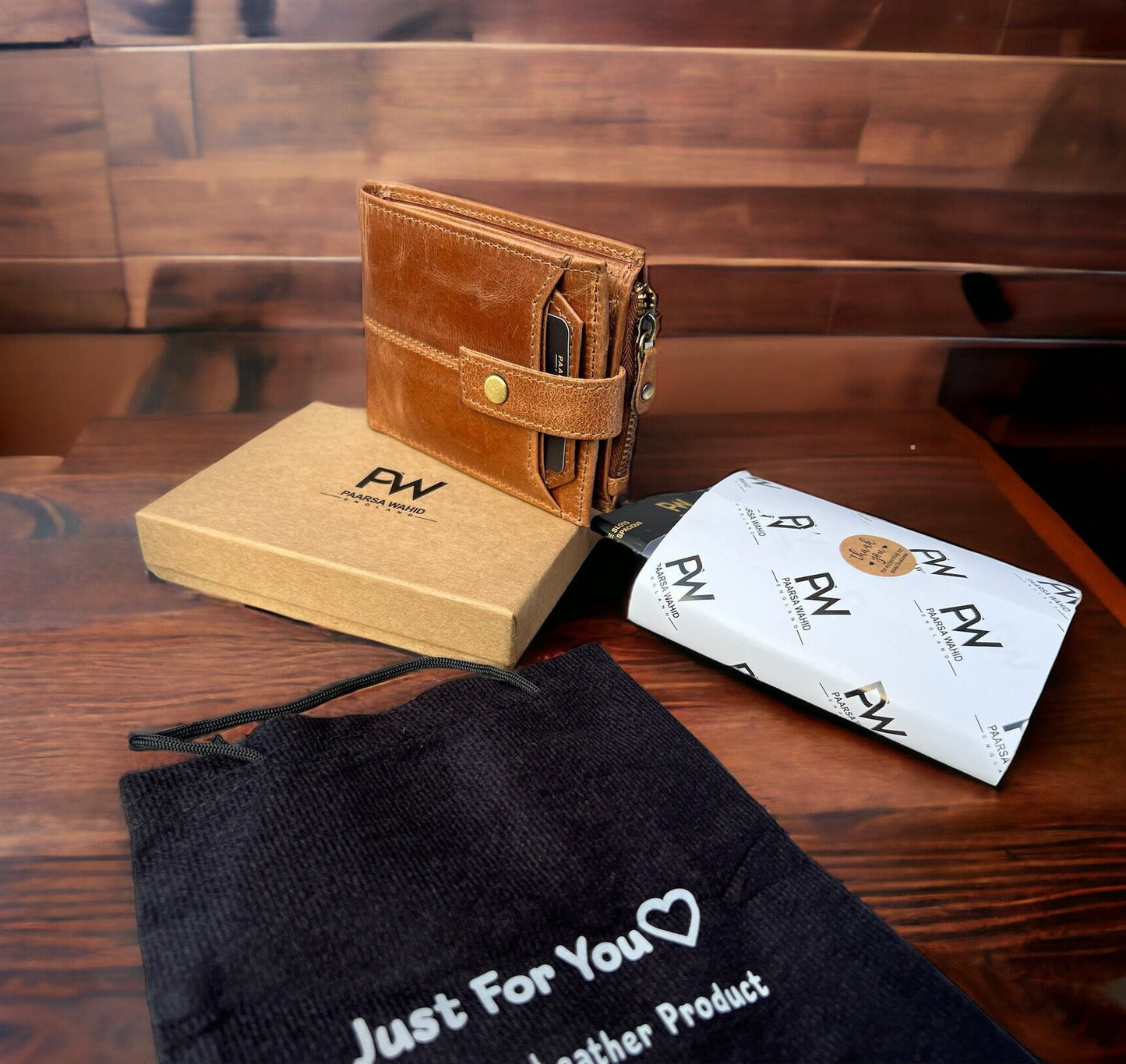 Personalised Leather Wallet For Men | Engrave Name, Initials, Logo , Message on Wallet | Custom Personalized Gift | Christmas Gift For Him