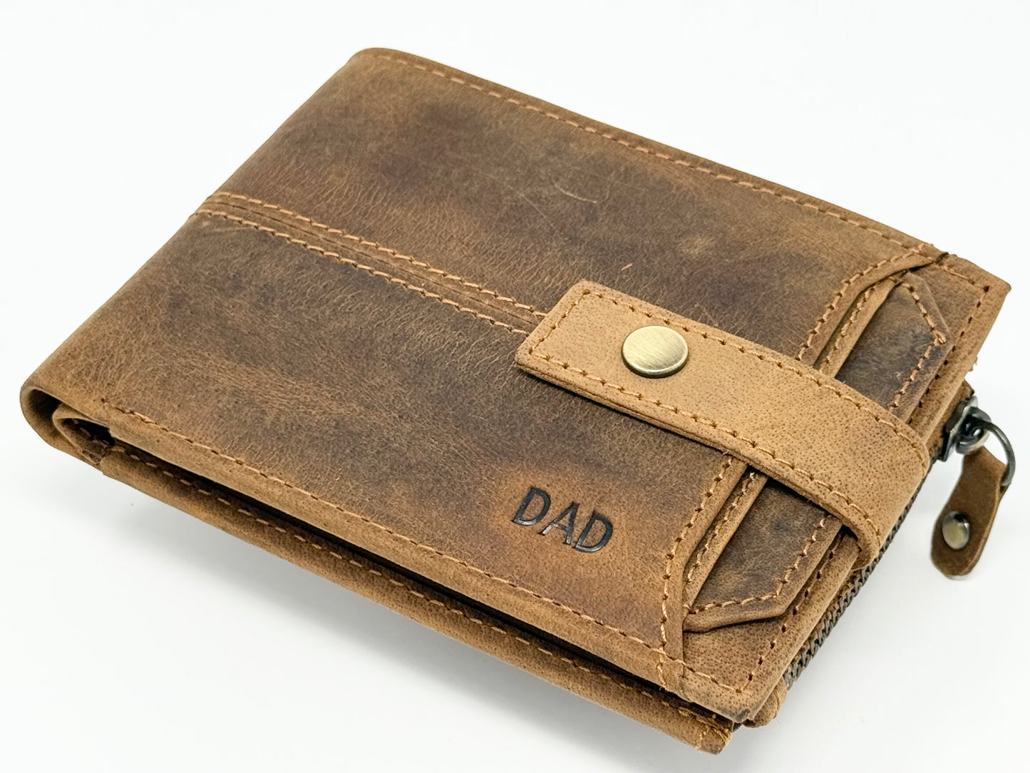 Personalised Handmade Leather Wallet, RFID Safe 100% Real Leather Wallet, Hustler Unique Wallet, Anniversary, Birthday Gift, Gift For Him