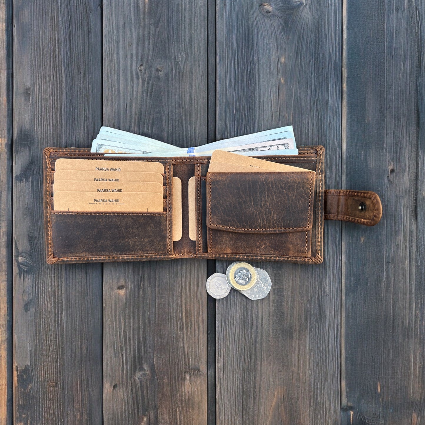 Personalised Leather Wallet for Men – Premium Quality Christmas Gift for Him, Boxed