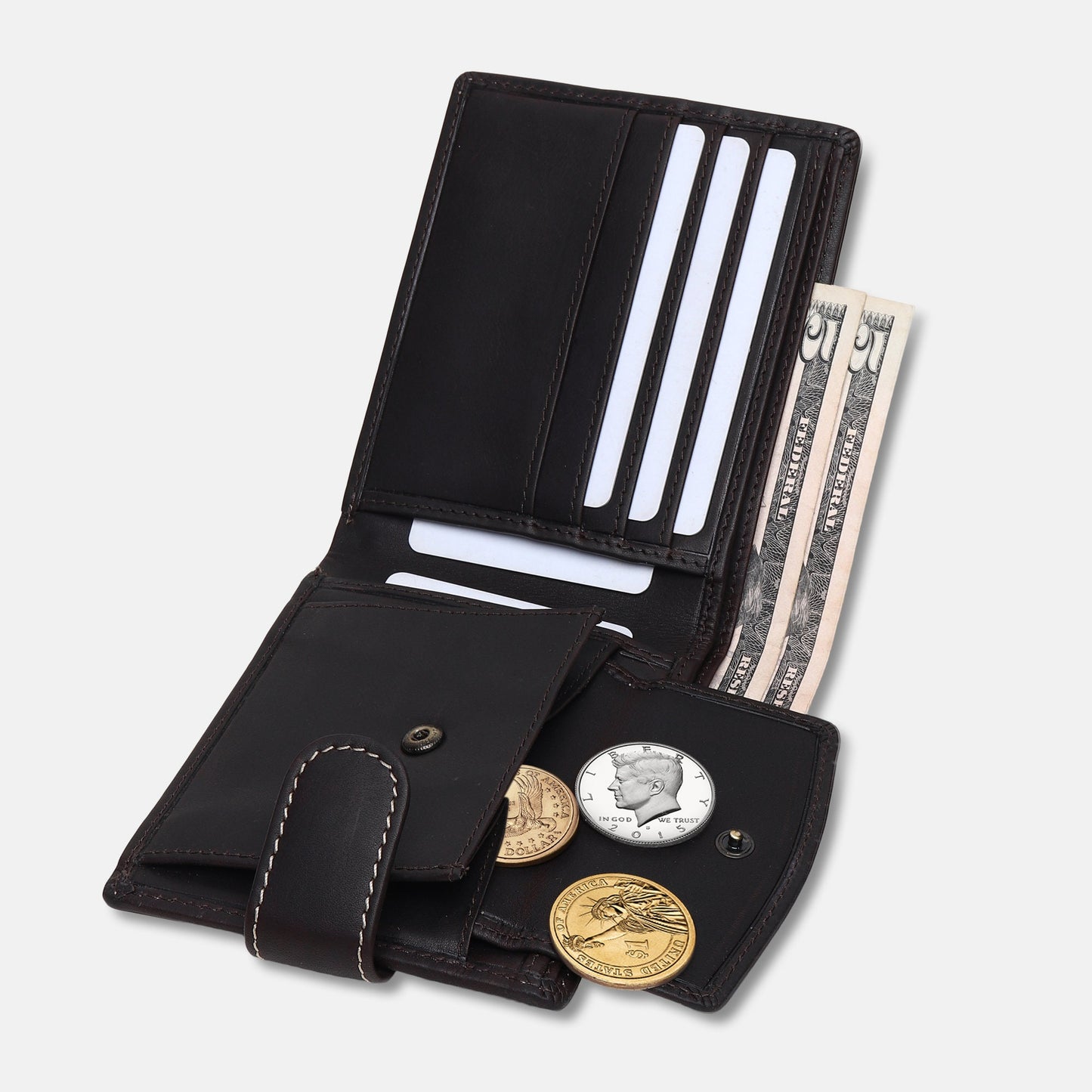 Personalised Christmas Gift For Father Brother Son Husband | Custom Engraved Real leather Wallet For Men | Birthday Anniversary Gift For Men