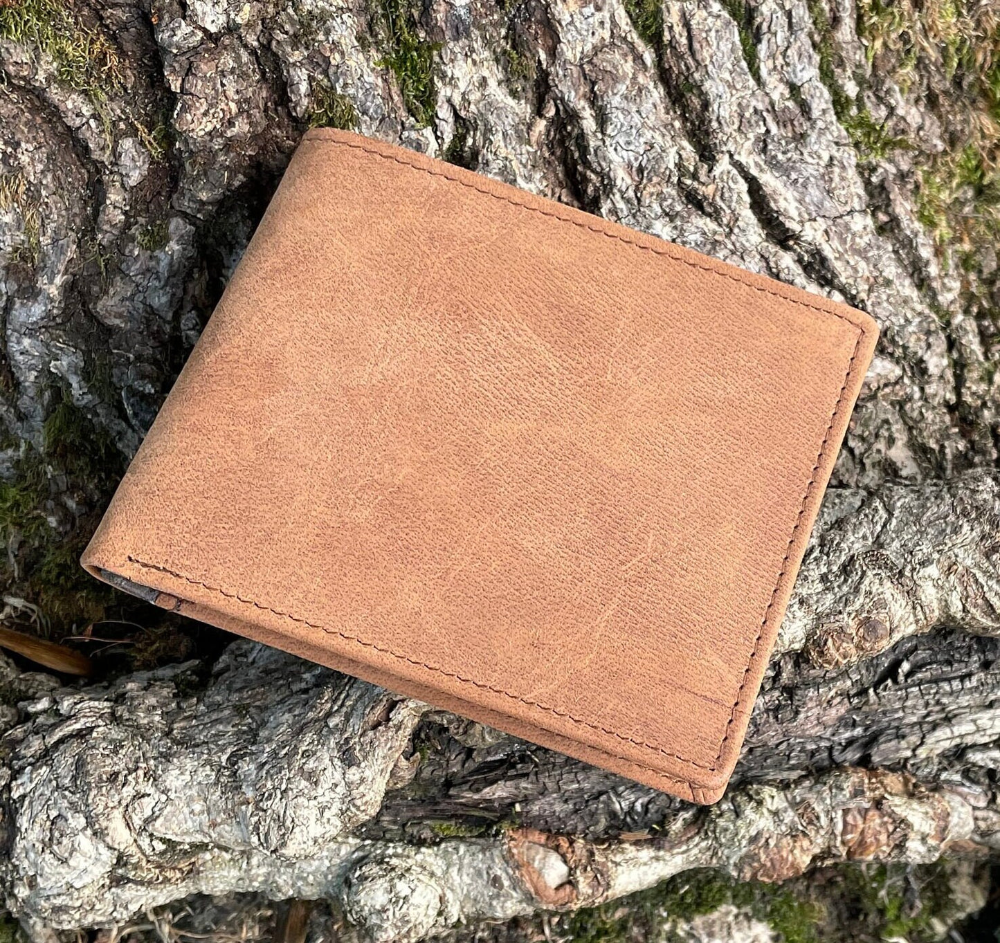 Personalised Genuine Leather Wallet Men, Handmade Slim Hunter Leather Wallet, Gift Bag Packed, Full Grain Leather Wallet