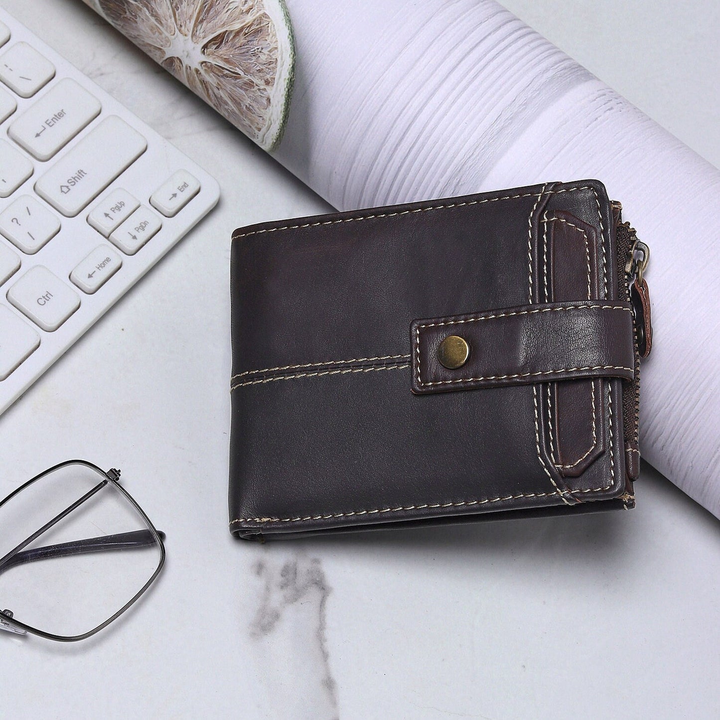 Custom Engraved Men's Leather Wallet | Personalised Gift For Men | Gift For Partner | RFID Best Quality Real Leather Wallet | Christmas Gift