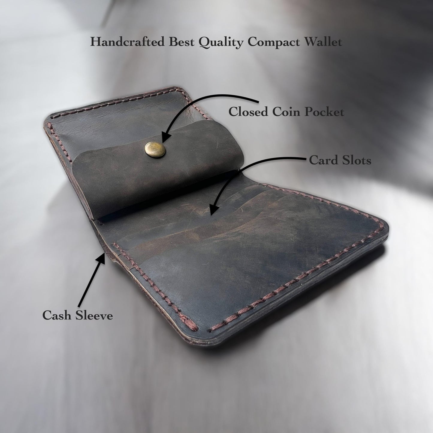 Personalised Christmas Gift | Hand Stitched Best Quality Leather Wallet | Bifold Men's Wallet | Handmade Custom Engraved Wallet for Gift