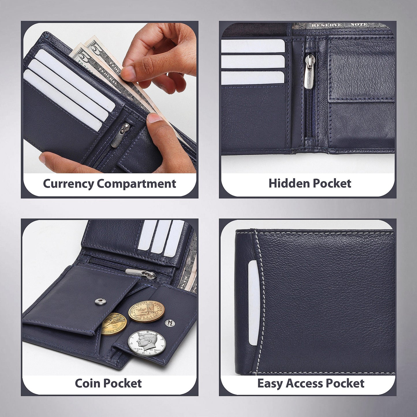 Personalised Genuine Leather Wallet For Men | Soft & Smooth Real Leather Bifold Wallet | Perfect Anniversary, Christmas Gift | Gift Boxed