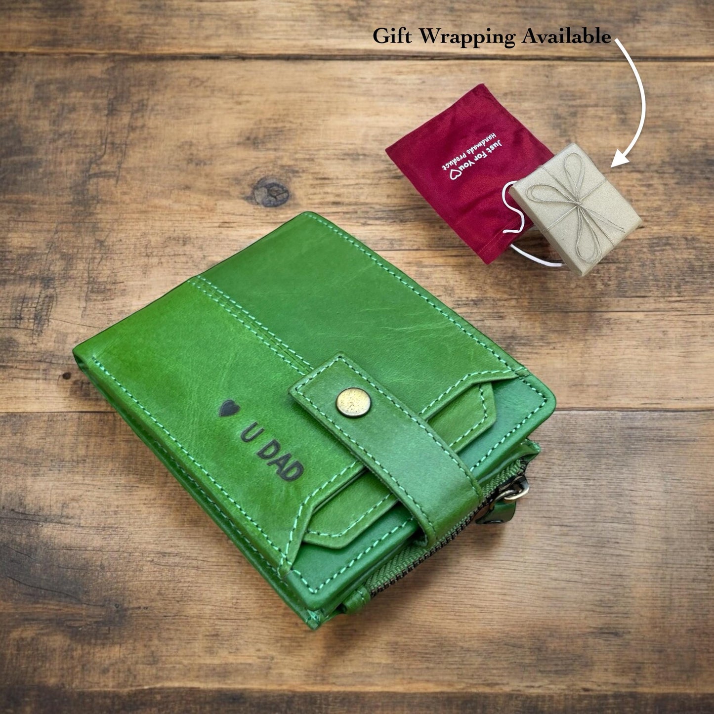 Personalised Christmas Gift | Unisex Wallet | 100% Real Leather Wallet | Gift For Him | Gift For Her | Birthday, Anniversary Gift For Dad