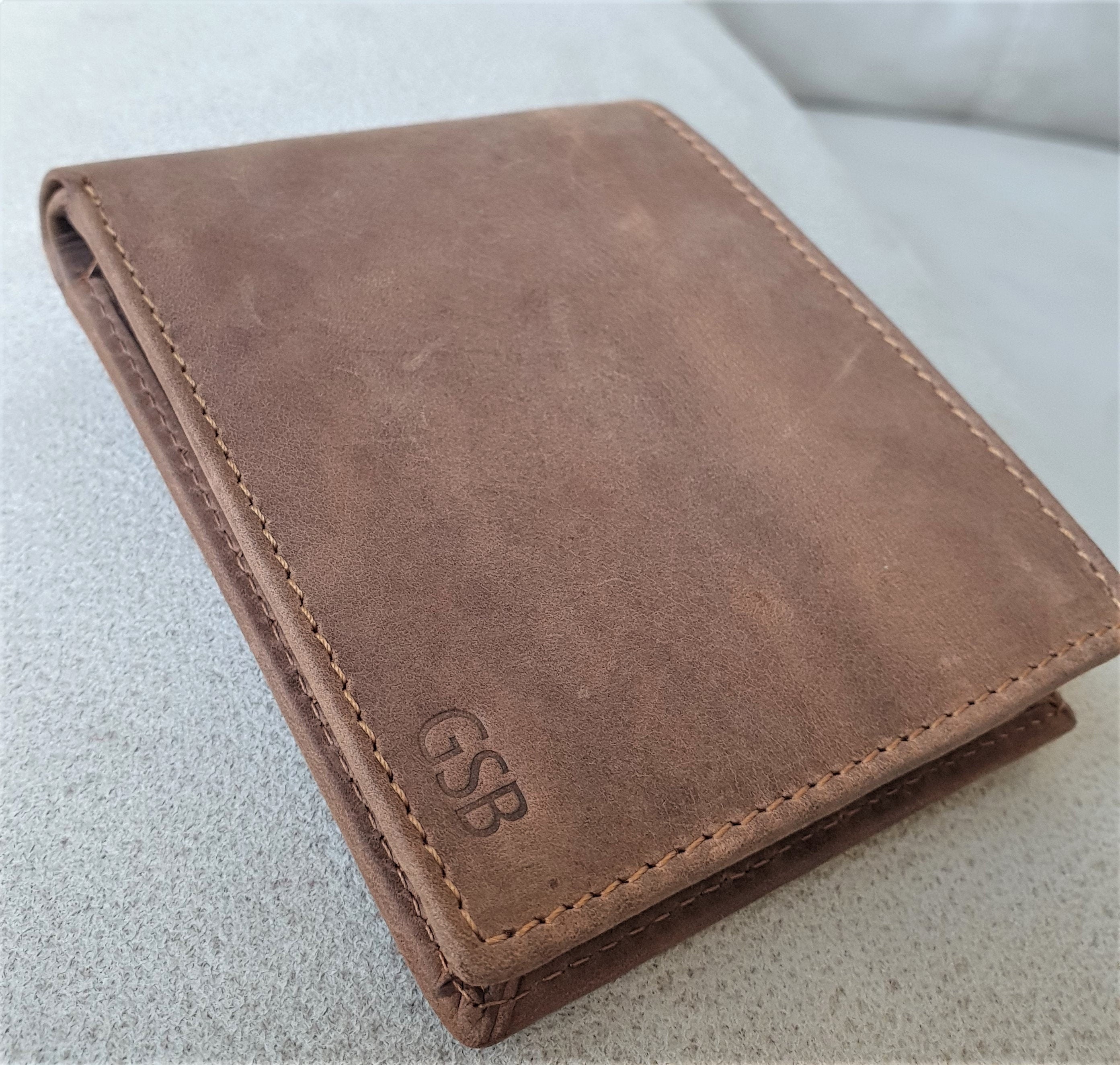 Personalised Handmade Leather Wallet for Men, Bifold Real Leather Wallet | Anniversary , Birthday , Holiday Gift For Him