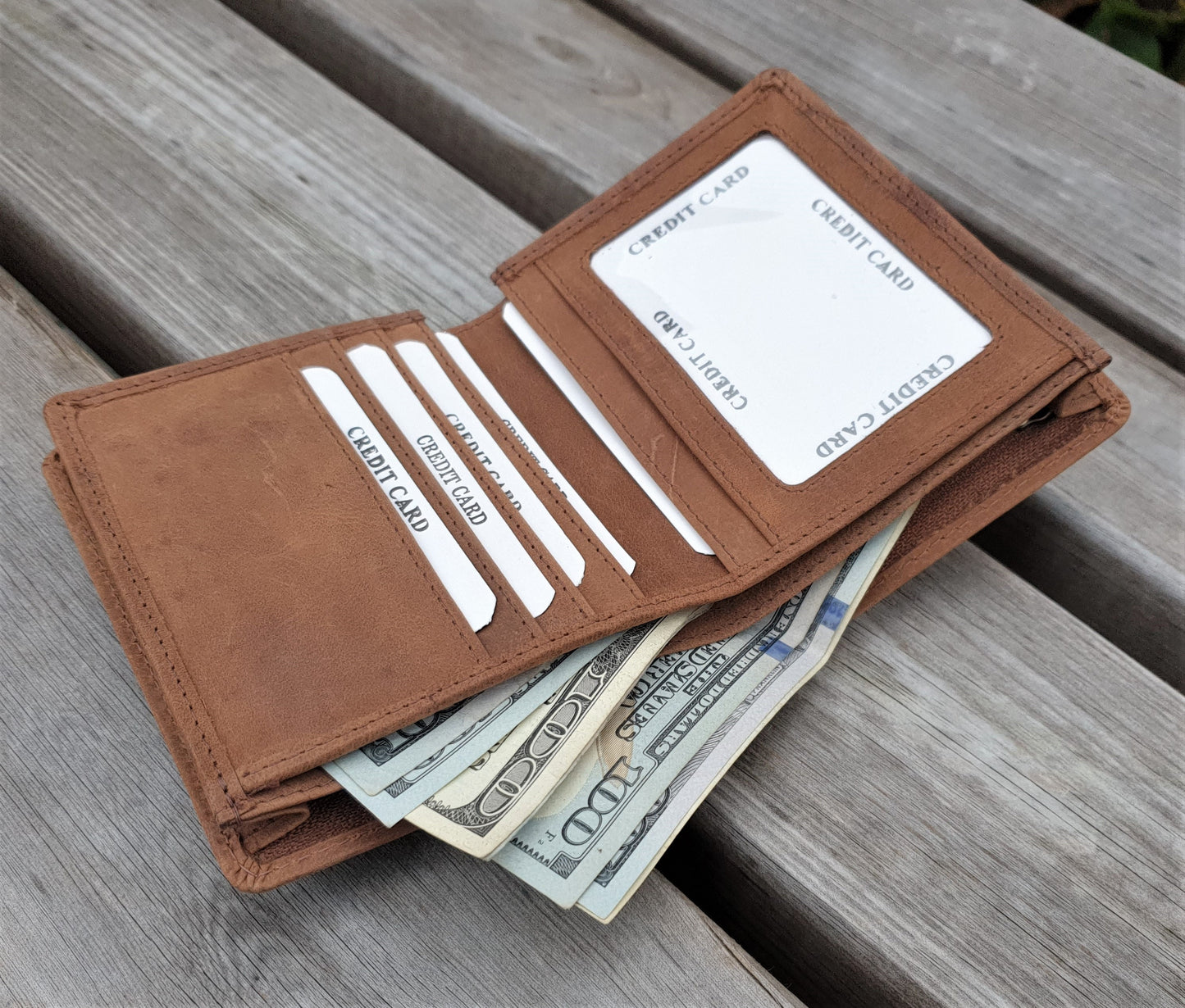 Handmade Hunter Leather Wallet for Men | Specially Designed Wallet Hold More | Perfect Anniversary, Birthday Father’s Day Gift