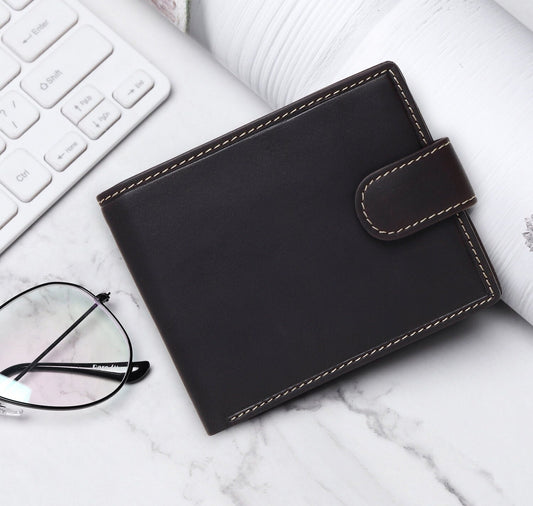 Personalised Christmas Gift For Father Brother Son Husband | Custom Engraved Real leather Wallet For Men | Birthday Anniversary Gift For Men