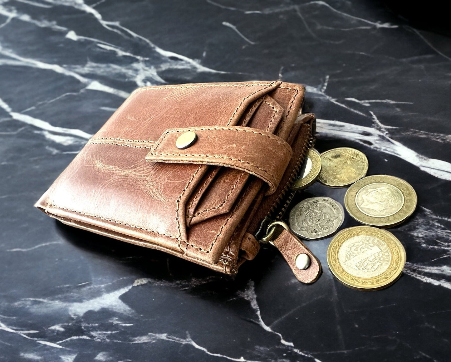 Personalised Gift for Him | RFID Handmade Real Leather Men's Wallet | Anniversary, Birthday, Groomsmen Gift | Christmas Gift | Gift For Dad