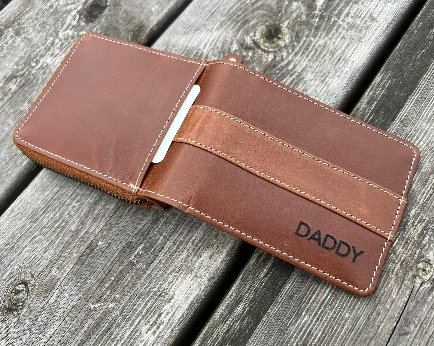 Handmade Men’s Women’s RFID Real Leather Wallet | Pure Leather Zipper Wallet | Anniversary, Christmas, Birthday Gift, Gift Boxed & Bagged