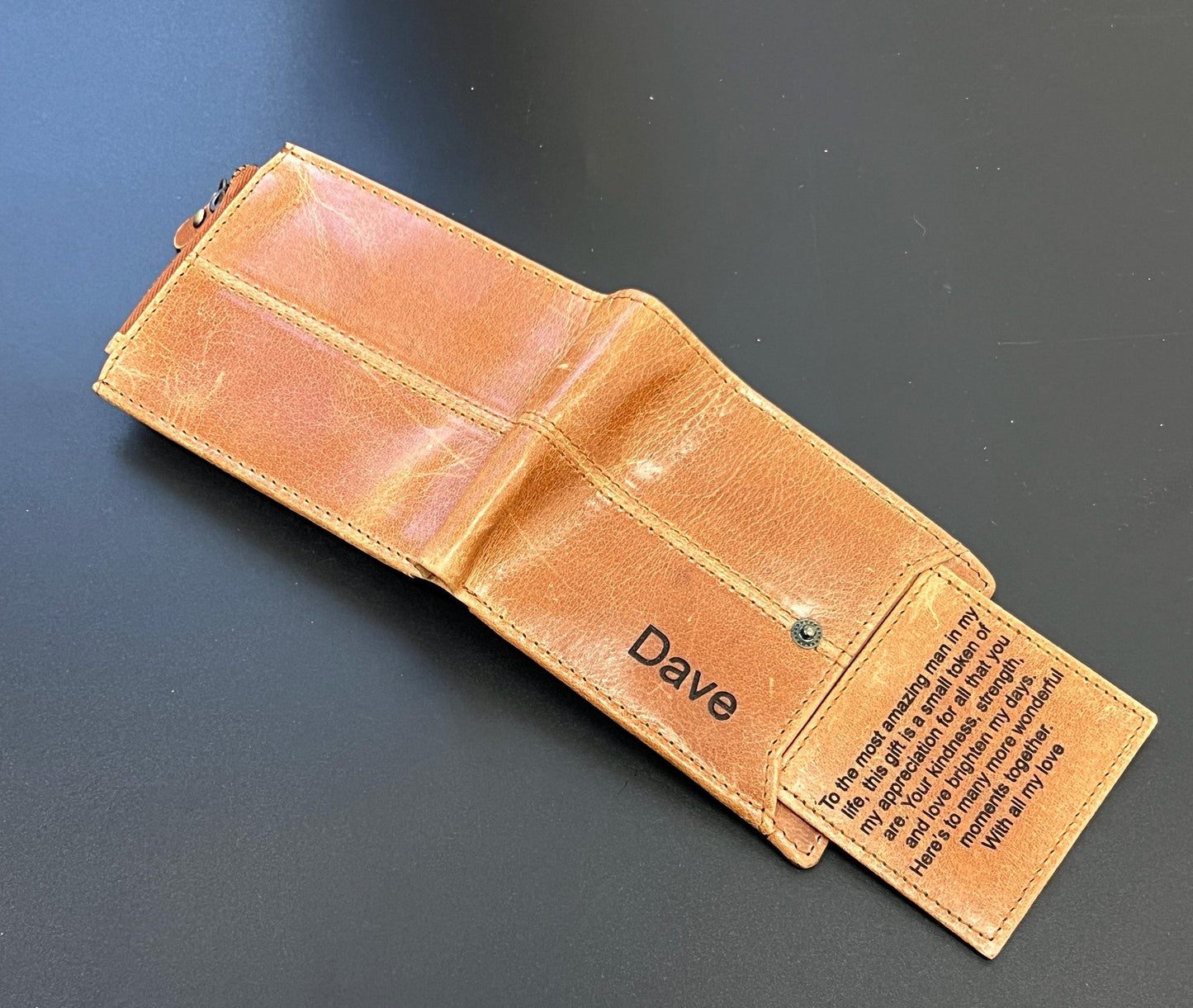 Handmade Personalised Leather Wallet For Men | Birthday, Anniversary, Christmas Gift For Him | Gift For Dad | Free Handmade Gift Bag